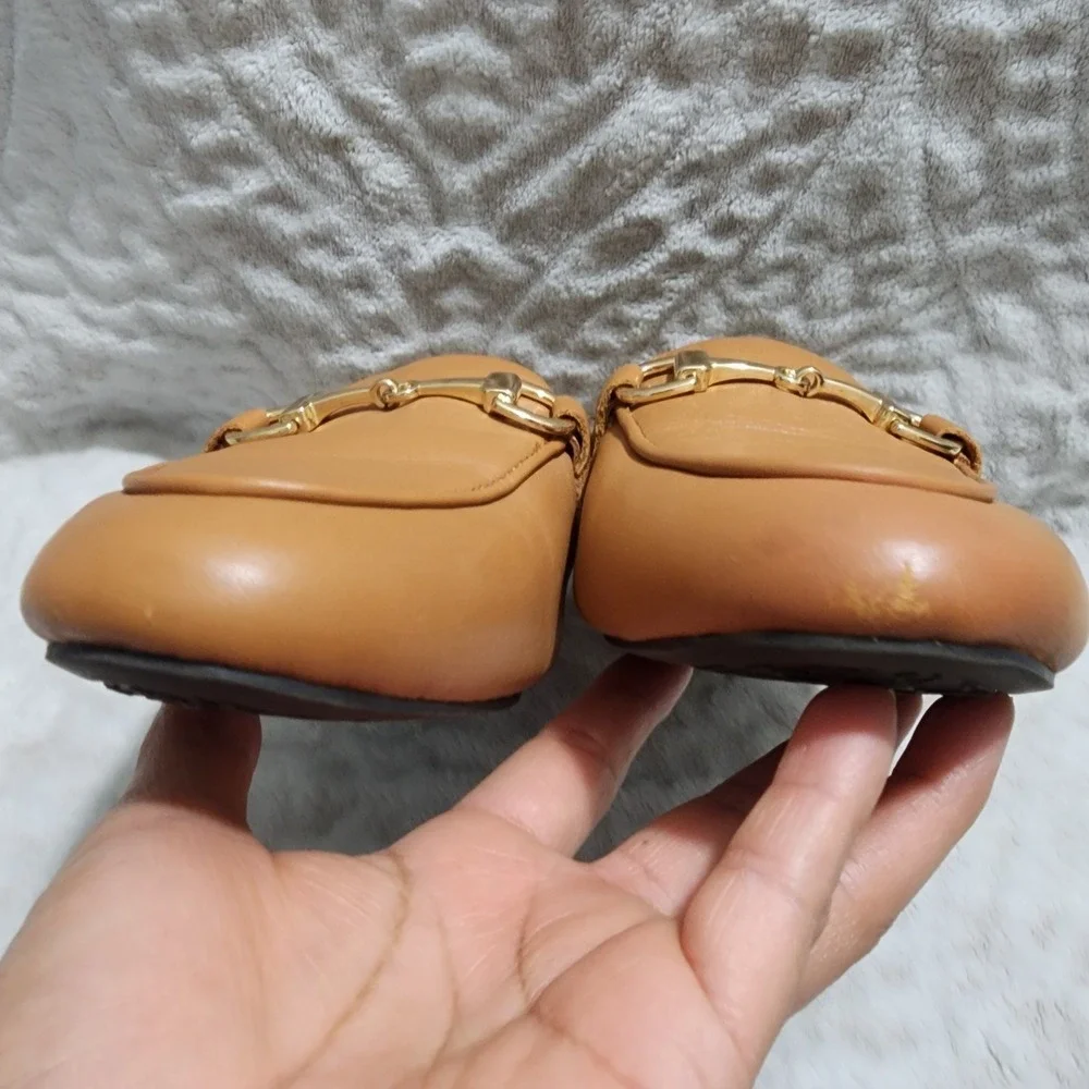 Vionic Adeline Horsebit Mules Loafers Shoes  Women's  Size 6.5 Wide Camel